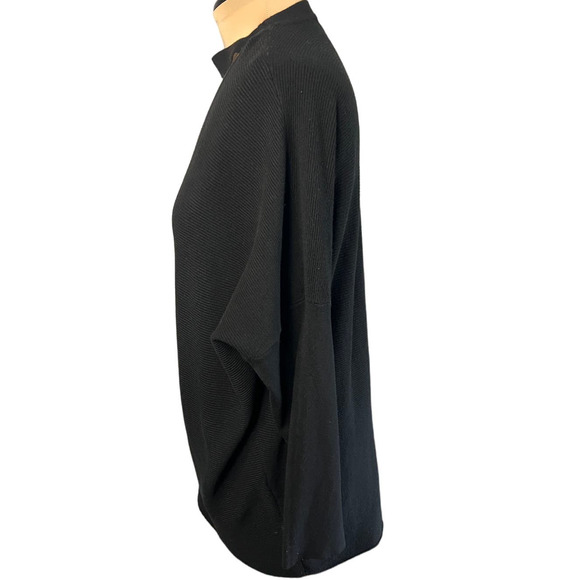 Jodifl Black Choker Neck Oversized Ribbed Sweater, Size M/L - Picture 2 of 6